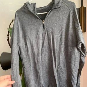 Lululemon Men’s XL 1/2 Zip Pullover Gray Do It For The Bacon Hoodie